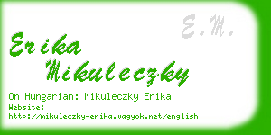 erika mikuleczky business card